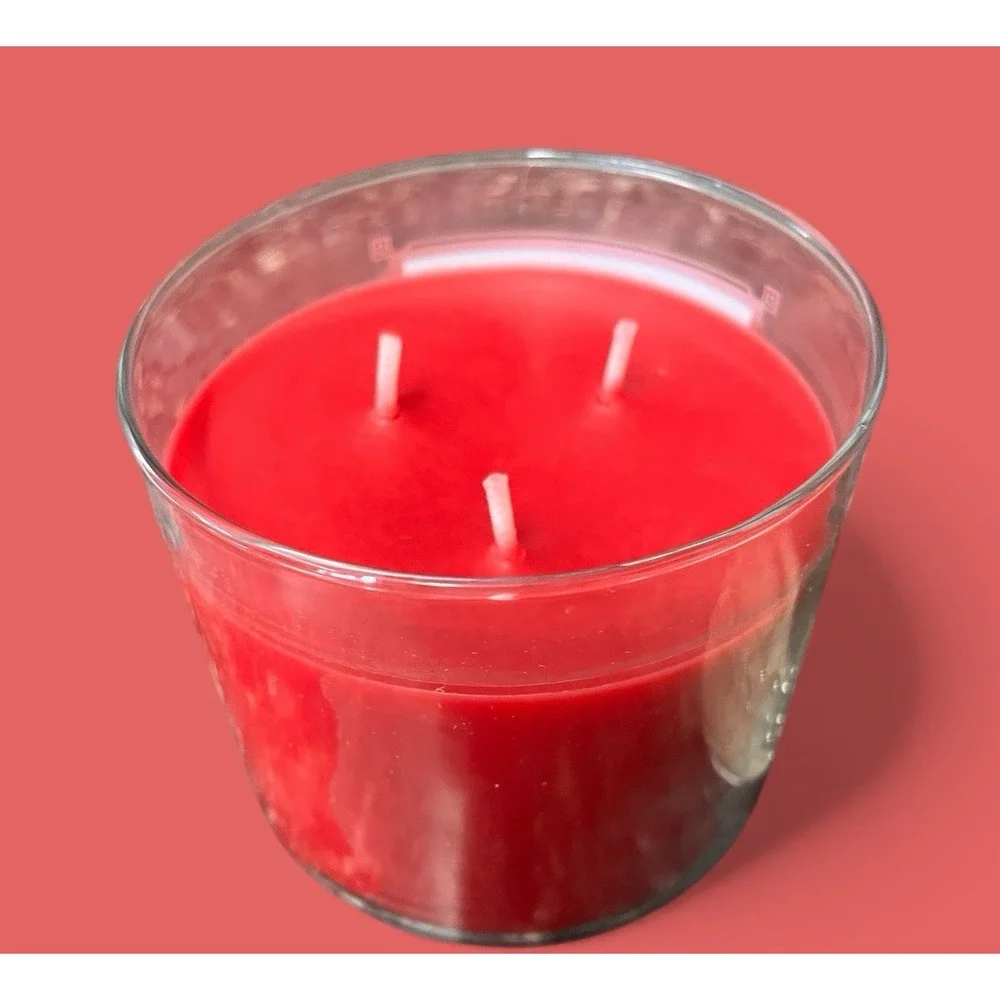 Bath & Body Works Soy Wax Three‎ Wick Candle Tis The Season Apple Cinnamon Wood